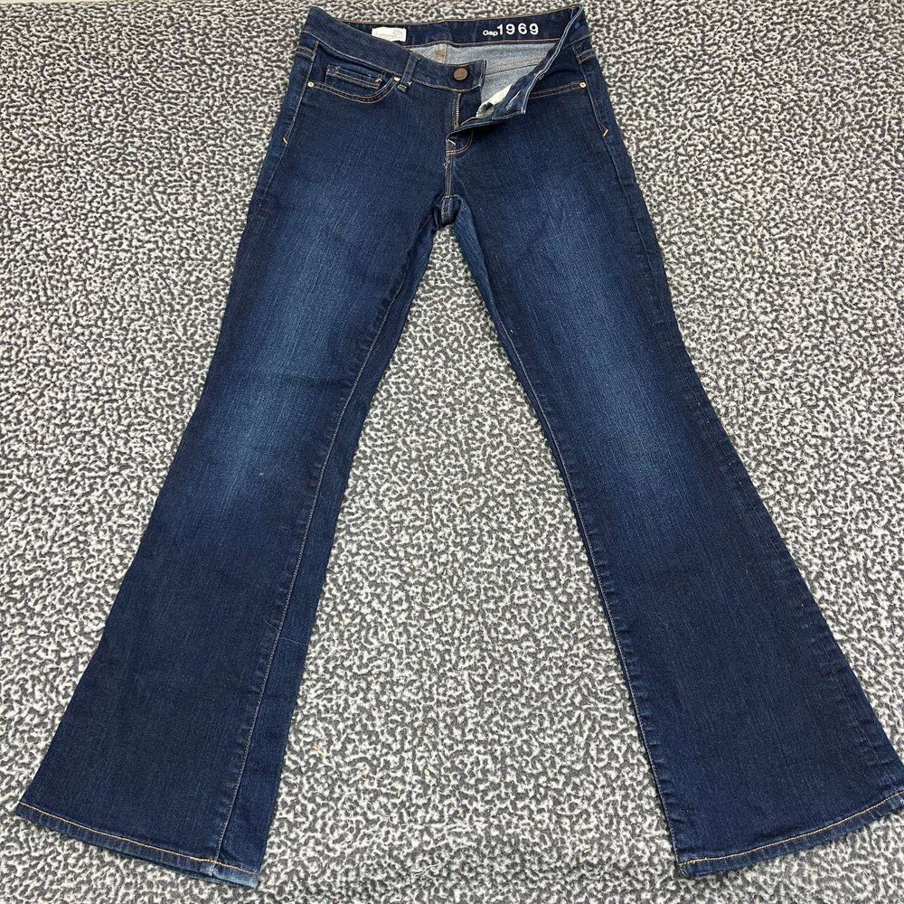 Gap 1969 Jeans Women 26x30 Blue Perfect Bootcut Denim Pants Dark Wash Outdoor